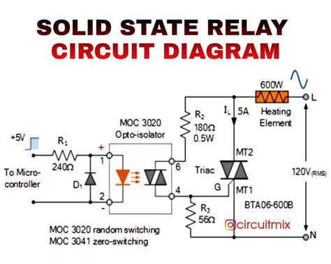 Solid State Relay Arduino Schematic