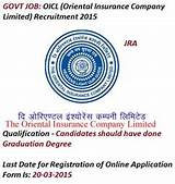Oriental Insurance Company Recruitment 2015 Images