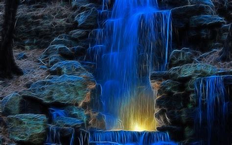 Download Waterfalls Animated Wallpaper Which Is Under The Waterfall