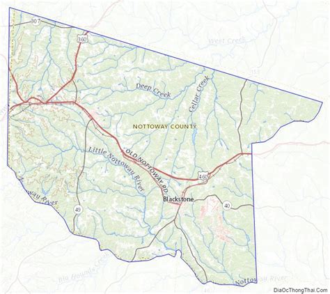 Map Of Nottoway County Virginia Địa Ốc Thông Thái