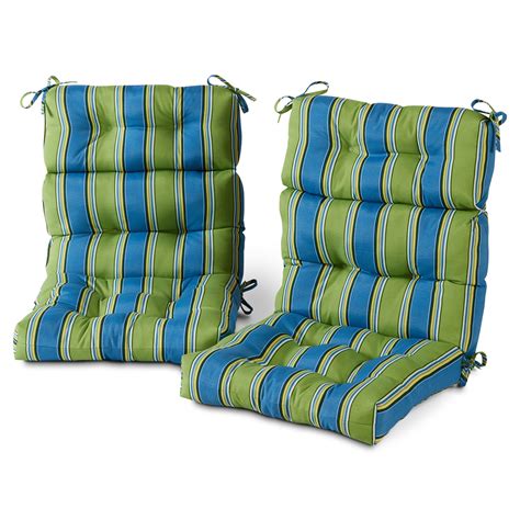 Cayman Stripe 44 X 22 In Outdoor High Back Chair Cushion Set Of 2