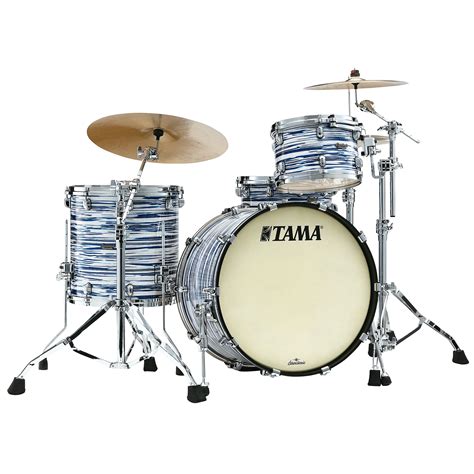 Tama Starclassic Maple Blue And White Oyster 22 Shell Set Drum Kit