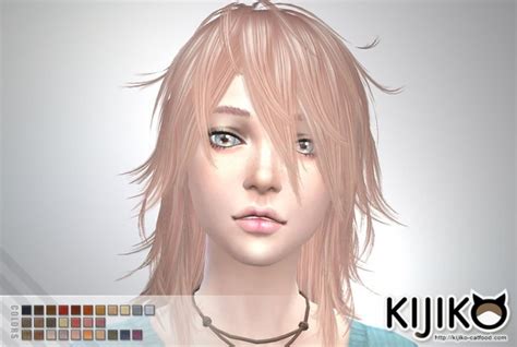 Pink And Fluffy Hair F Ts3 To Ts4 Conversion At Kijiko Sims 4 Updates