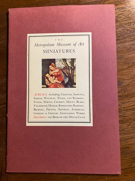 Metropolitan Museum Of Art Miniatures Album S 1949 Art Etsy