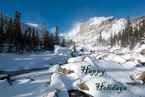 Happy Holidays Snowy Mountain Scene Photograph By Cascade Colors Pixels