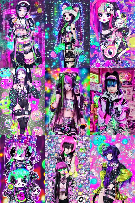 cybergoth decora glitchcore Jaydon Tatum, sanrio | Stable Diffusion