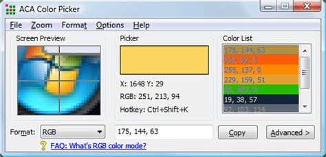 ACA Color Picker - Color Selection Software Download for PC Colorpicker.me is an online color picker tool created by qvcool.