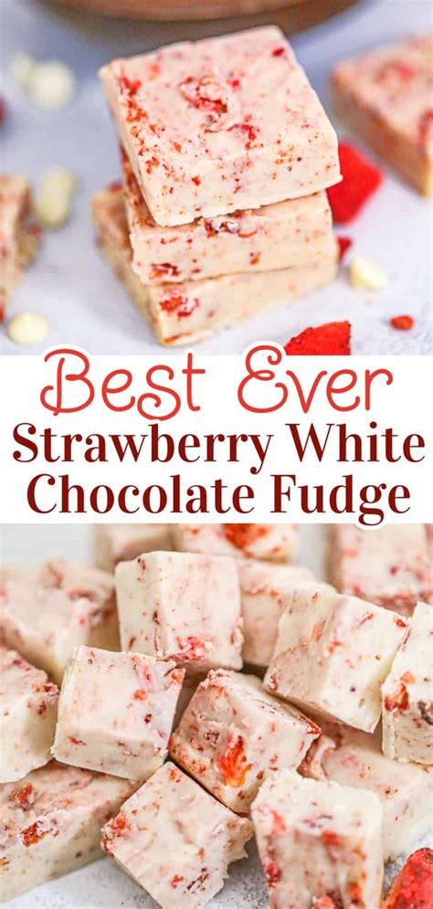 Easy Strawberry White Chocolate Fudge Recipe Fudge Recipes Easy