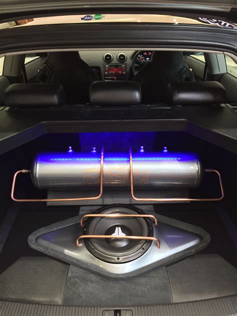 There are many styles to choose from, but we liked this particular model (the trimax tcl75 wheel chock lock; Air suspension boot setup. Copper hardlines | Custom car interior, Air ride, Car sounds