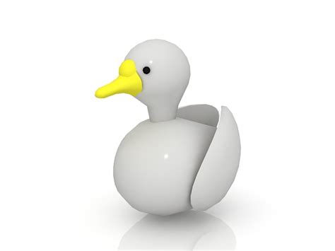 Cute Cartoon White Duck 3d Model 3ds Max Files Free Download Cadnav