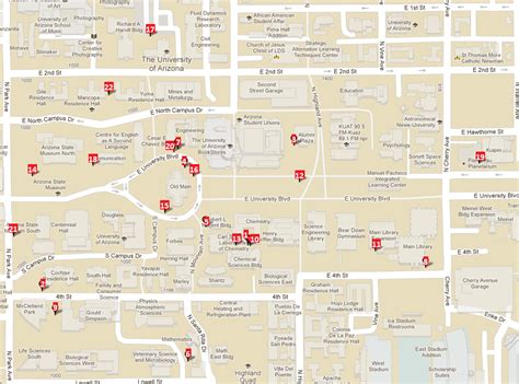 University Of Arizona Map Of Campus