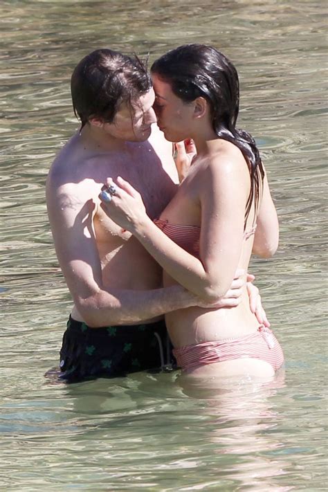 Daisy Lowe Topless Having Fun With Her Friend On The Beach Photo