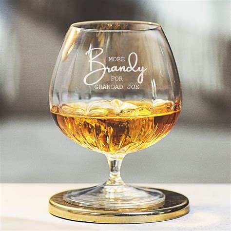 Personalised ‘more Brandy Crystal Glass Becky Broome Becky Broome