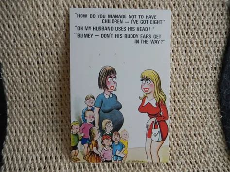Bamforth Comic Postcard Blonde Big Boobs Uses His Head No1024 Gc1960 70s Eur 560