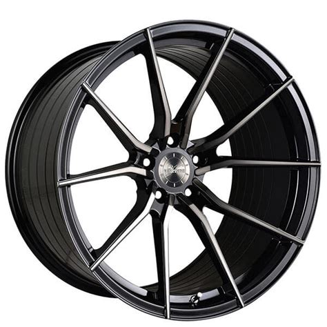 20 Staggered Vertini Wheels Rfs12 Gloss Black Tinted Face Flow Formed