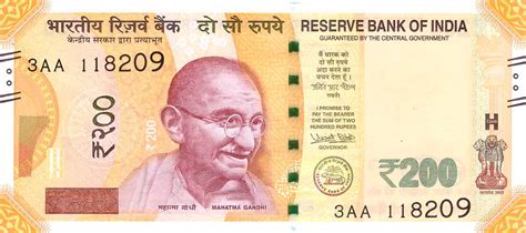 India New 200 Rupee Note B302a Confirmed Banknotenews