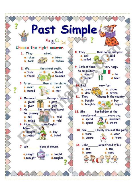Past Simple Irregular Verbs Esl Worksheet By Jelenac