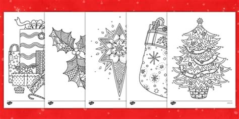 Christmas Mindfulness Colouring Pack Resources Twinkl