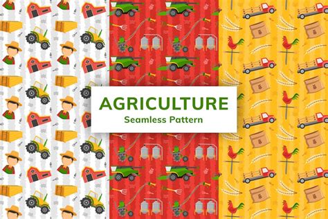 Agriculture Seamless Pattern Graphics Envato Elements