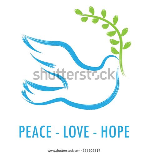 Dove Olive Branch Symbol Peace Stock Vector Royalty Free 336902819 Shutterstock