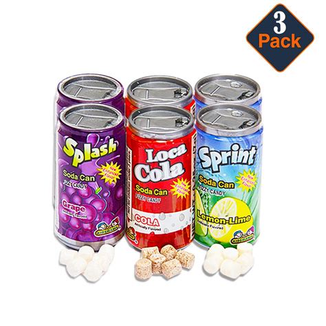 Kidsmania Soda Can Fizzy Candy 72 Can Variety Pack