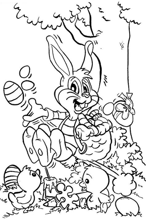 Coloriage lapin de paques en couleur dessin gratuit a imprimer. 36 dessins de coloriage Lapin De Pâques à imprimer