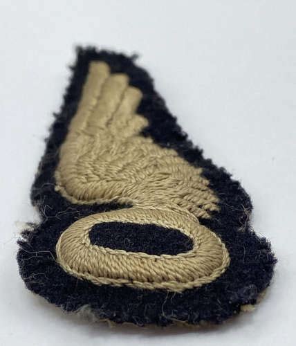 Ww1 Royal Flying Corps Observer Padded Half Brevet Patch Half Winged