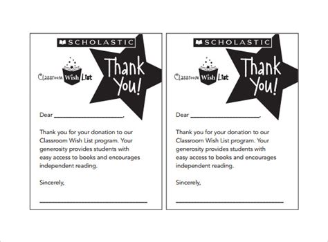 Kids will be happily snacking afterschool, thanks to your donation of six cases of graham crackers. FREE 9+ Sample Thank you Note Templates in MS Word | PDF
