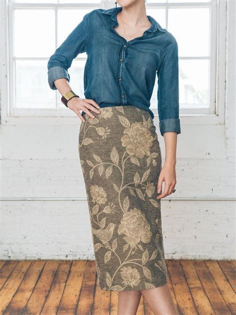 Tapestry Midi Skirt Hand Made From Linen Cotton Salvage Fabric The