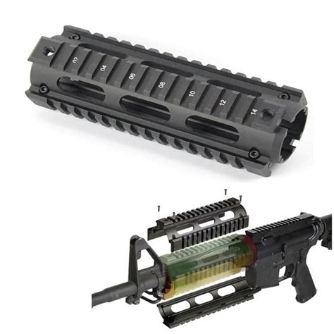 Hunting Tactical Airsoft Ar 15 M4 Handguard Carbine 67 Inch Ris Quad