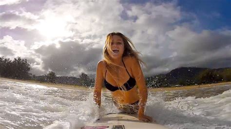 Gopro Hd Alana And Monyca Surfing Hawaii Surf Girls Surfer Girl Hair Surfer Girl