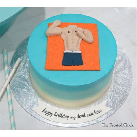 muscle man and abs cake