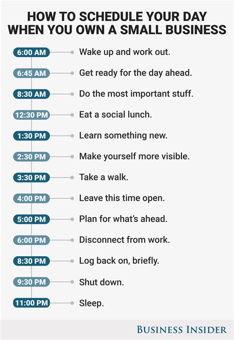 How To Schedule Your Day When You Run Your Own Business Business Insider