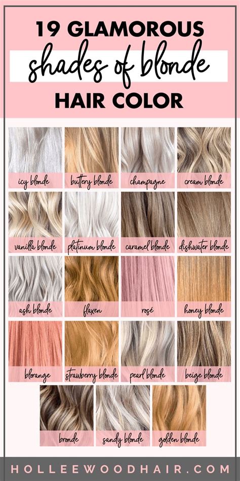 10 different shades of blonde hair color・2024 ultimate guide blonde hair color chart