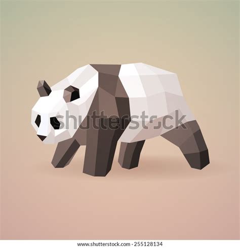 Vector Low Poly Panda Illustration Stock Vector Royalty Free