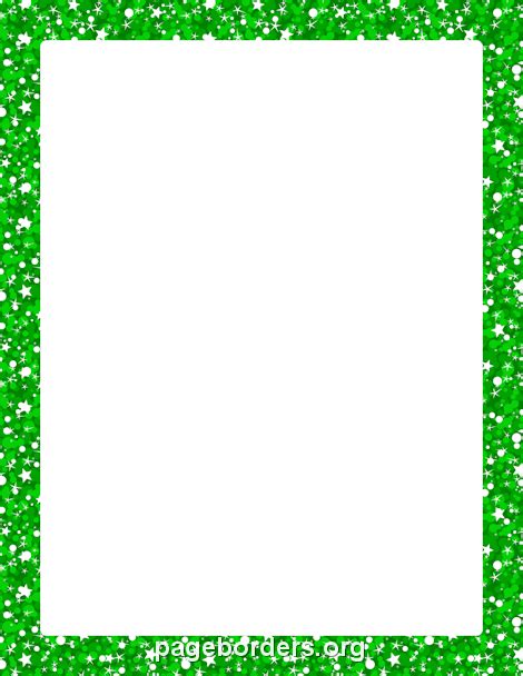 Green Glitter Border Clip Art Page Border And Vector