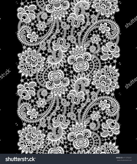 White Lace Seamless Pattern Stock Vector Illustration 411376261