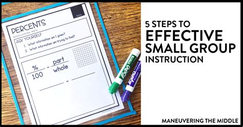 5 Steps To Effective Small Group Instruction Maneuvering The Middle