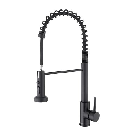 Buy Spiral Kitchen Mixer Tap Black With Hose 360° Swivel Single Lever