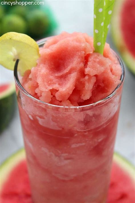 Watermelon Lime Slushie Recipe Slushie Recipe Slushies Frozen Drinks