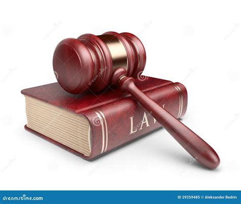Gavel With Book Law Concept 3d Icon Royalty Free Stock Photo Image