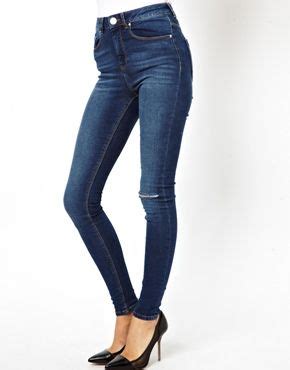 Enlarge ASOS Ridley High Waist Ultra Skinny Jeans In Faded Authentic