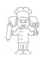 Coloring Chef Baker Chefs Ws sketch template
