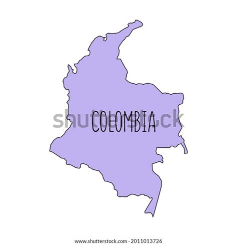 Colombia Outline Map Vector Editable Stock Vector Royalty Free