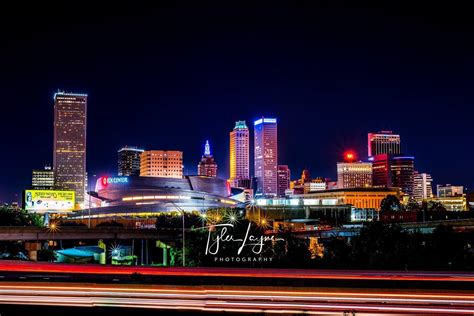 Heres My Shot Of The Tulsa Skyline At Night From The West Looking East