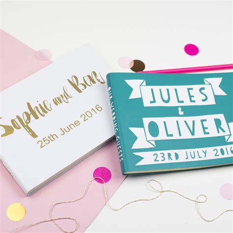 Personalised Contemporary Wedding Guest Book By Livi And Belle