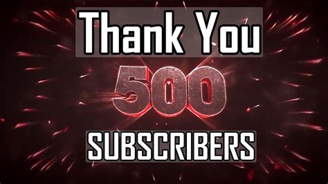 Thank You For 500 Subs Youtube