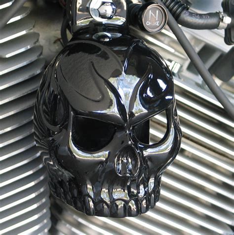 Motorcycle Accessories Motorcycle Skull Horn Cover Big Twin Cowbell