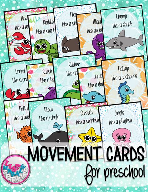 Ocean Animals Movement Cards For Preschool And Brain Break Ocean