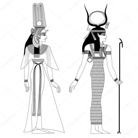 Egyptian Ancient Symbol Isolated Figure Of Ancient Egypt Deities Premium Vector In Adobe
